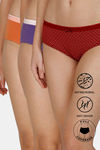 Zivame Anti-Microbial Low Rise Full Coverage Hipster Panty (Pack of 3) - Multicolor — thumbnail 1